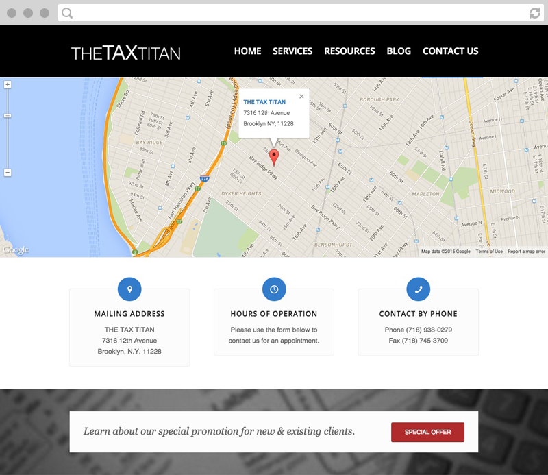 TheTaxTitan Web Design